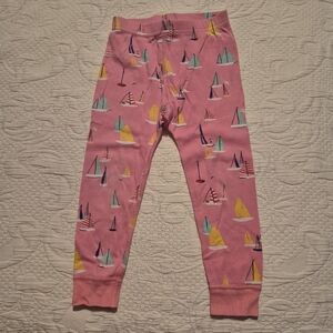 Hanna Andersson pajama bottoms size 90 or 3 pink with sail boat design VVGUC